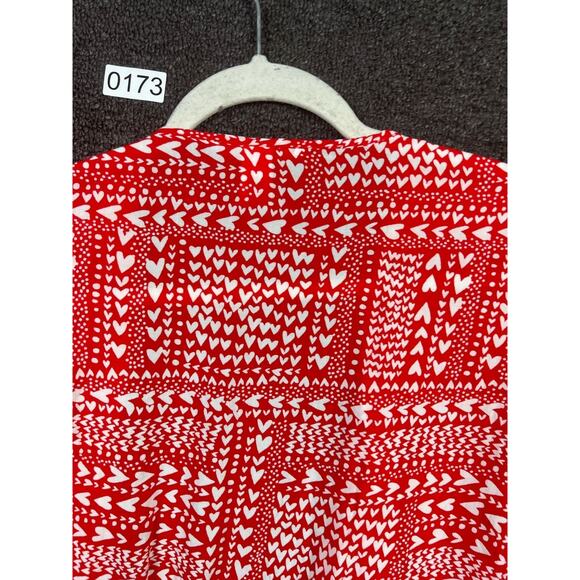 Victoria’s Secret Heart Robe Womens One Size Red White Short KImono Sleeve - Picture 6 of 9
